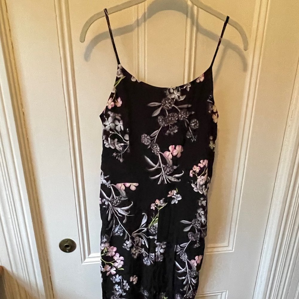 1. State Women's Black Floral Jumpsuit